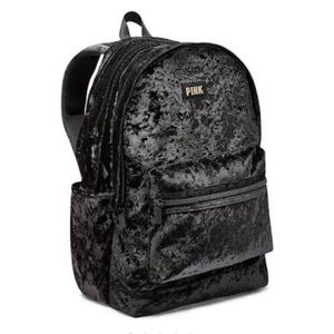 Victoria secret Pink velvet black Campus Backpack
